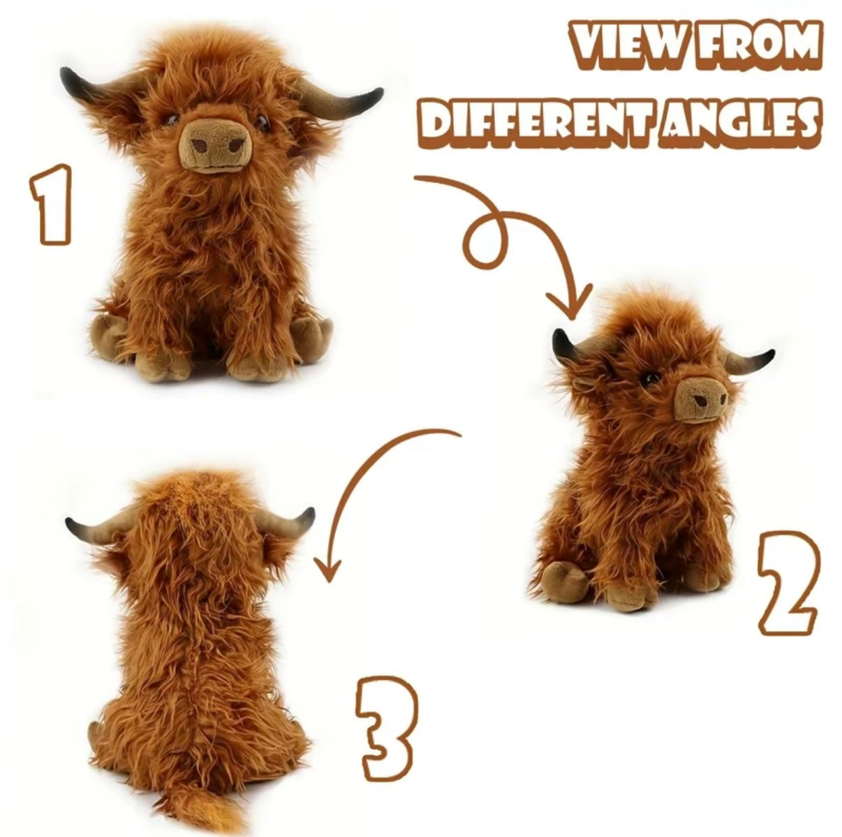 Jobatua.com Highland Cow Plush - Adorable Cuddly Companion