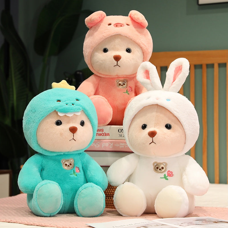 Hoodie Bear Plush - Adorable Huggable Teddy Bear Toy by jobatua.com