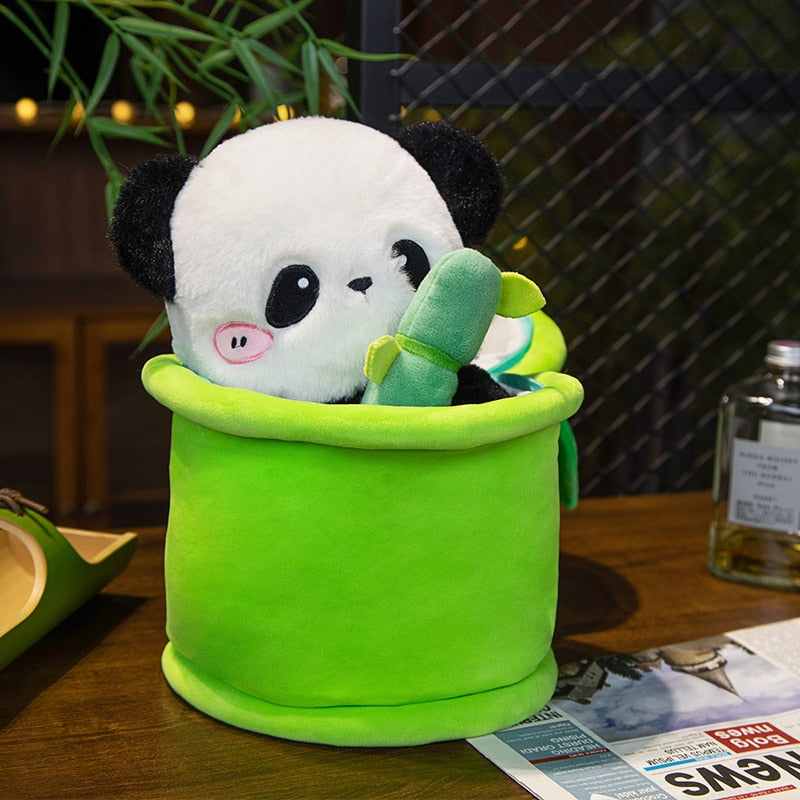 Jobatua.com Panda in Bamboo Plush Toy