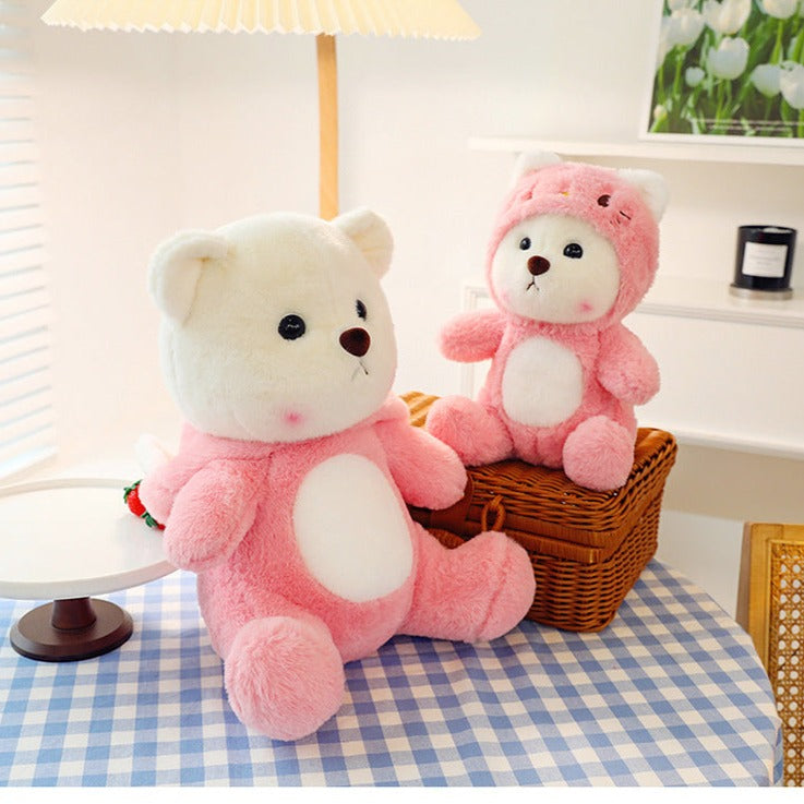 Hoodie Bear Plush - Adorable Huggable Teddy Bear Toy by jobatua.com