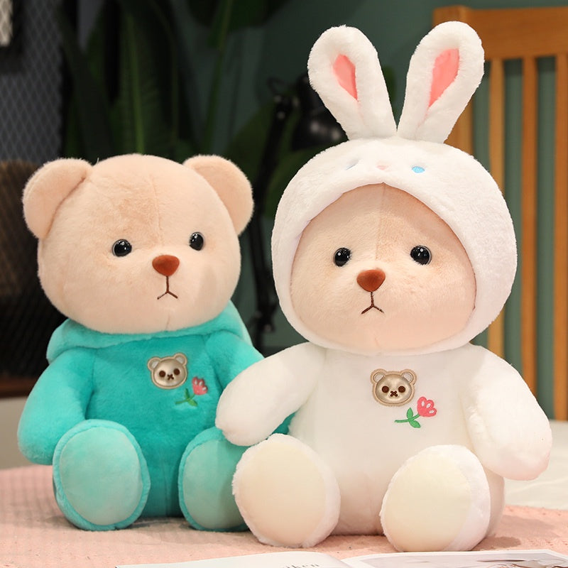 Hoodie Bear Plush - Adorable Huggable Teddy Bear Toy by jobatua.com