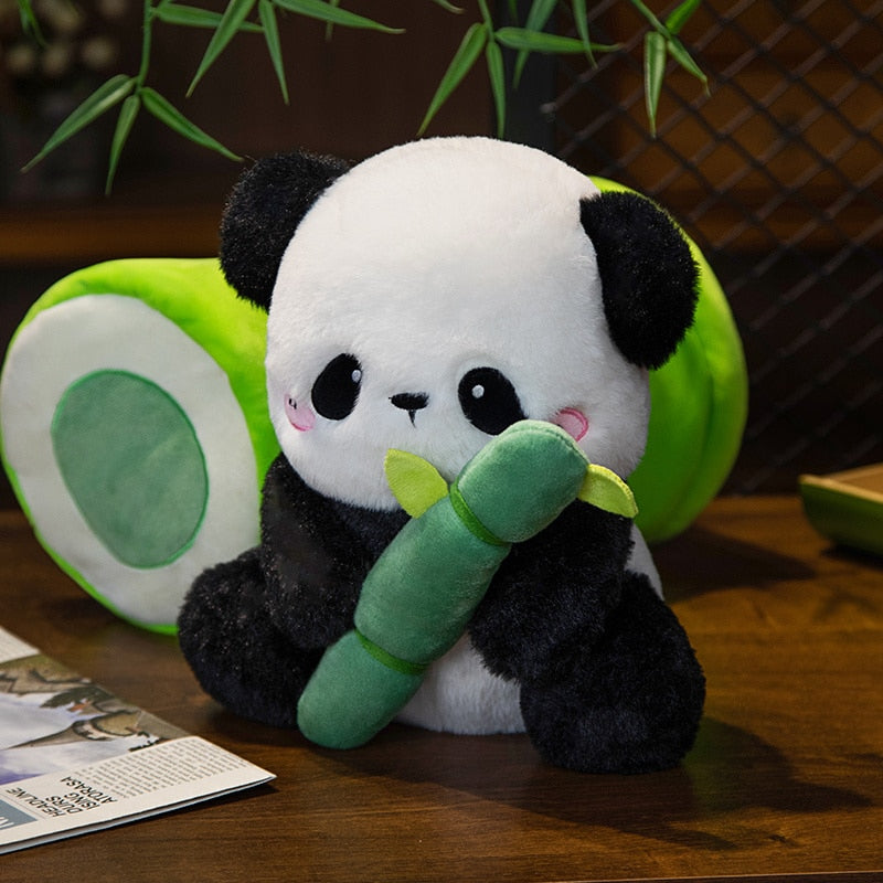 Jobatua.com Panda in Bamboo Plush Toy