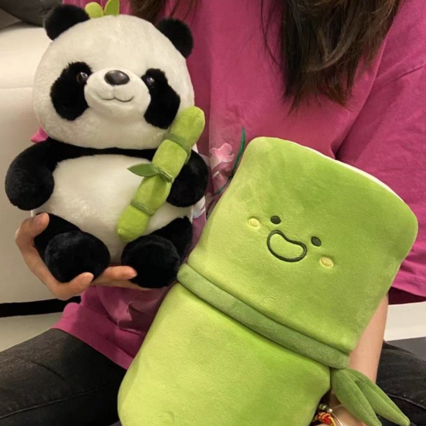 Jobatua.com Panda in Bamboo Plush Toy