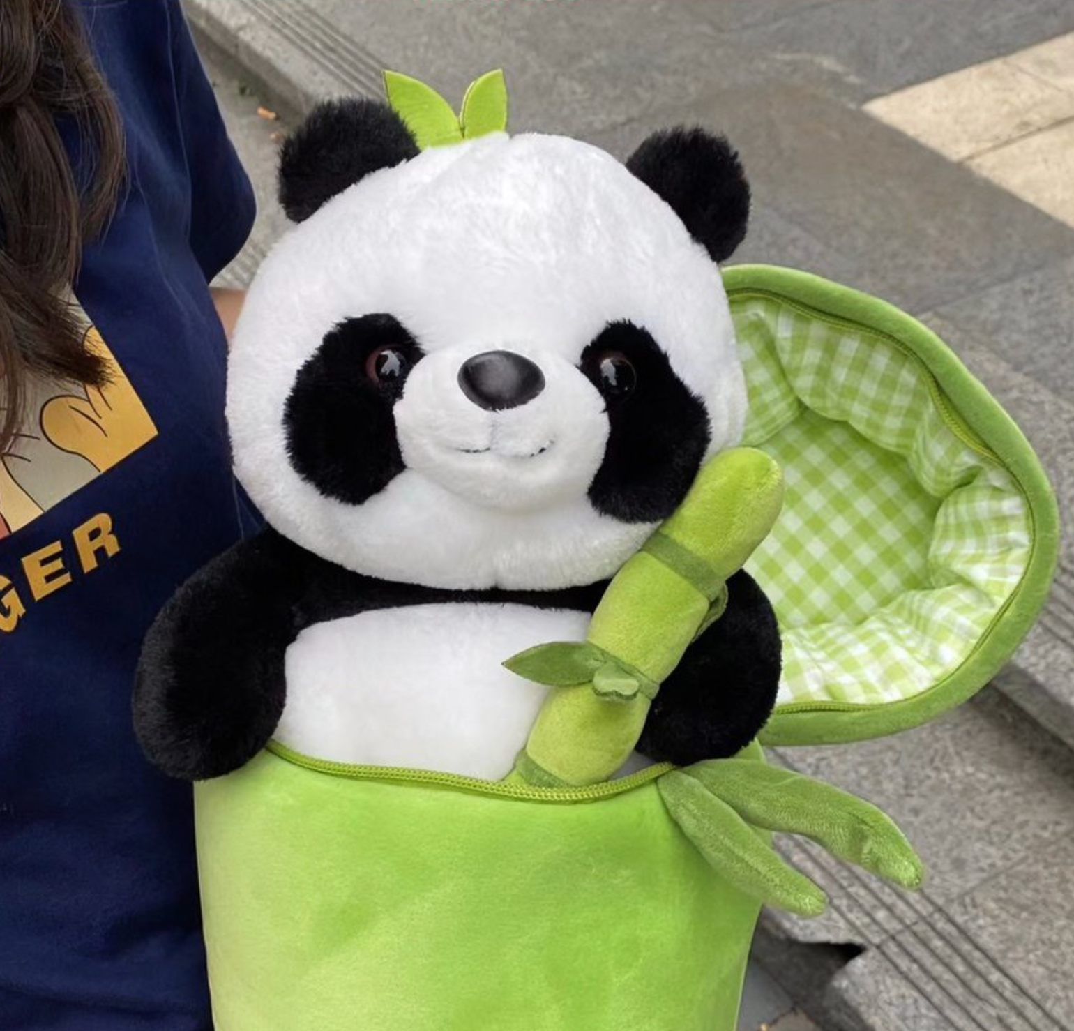 Jobatua.com Panda in Bamboo Plush Toy
