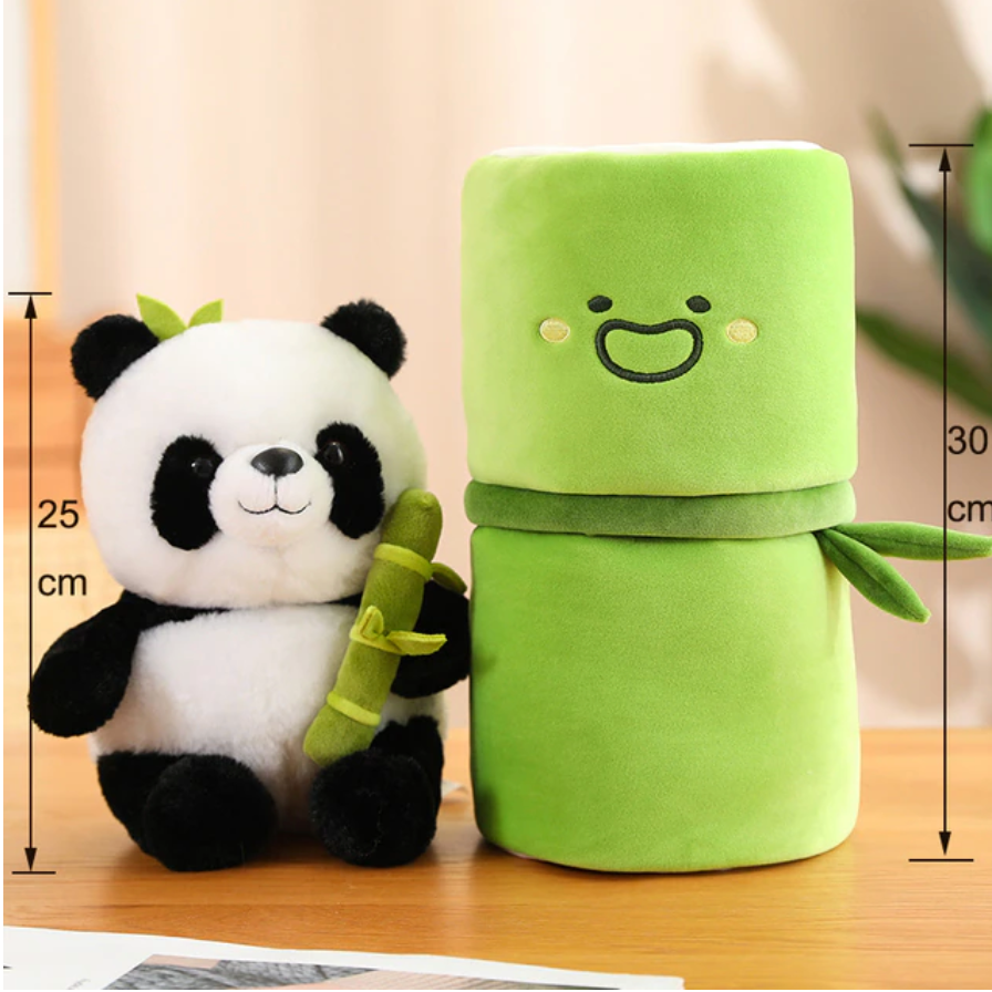 Jobatua.com Panda in Bamboo Plush Toy