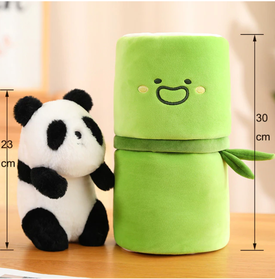 Jobatua.com Panda in Bamboo Plush Toy