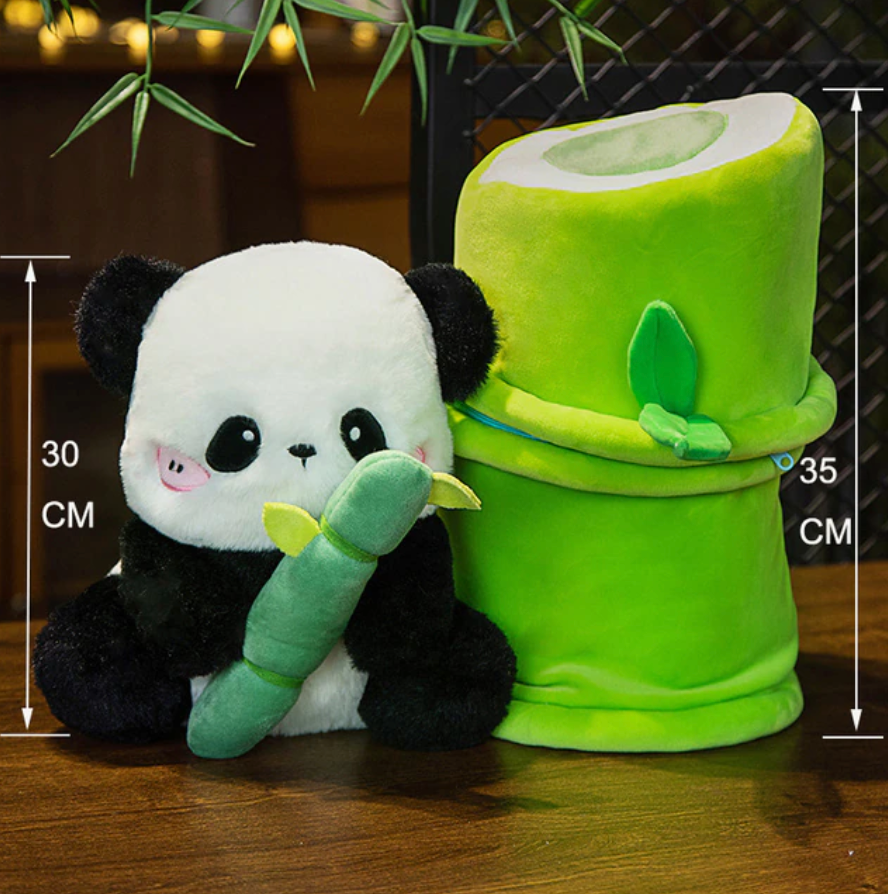 Jobatua.com Panda in Bamboo Plush Toy