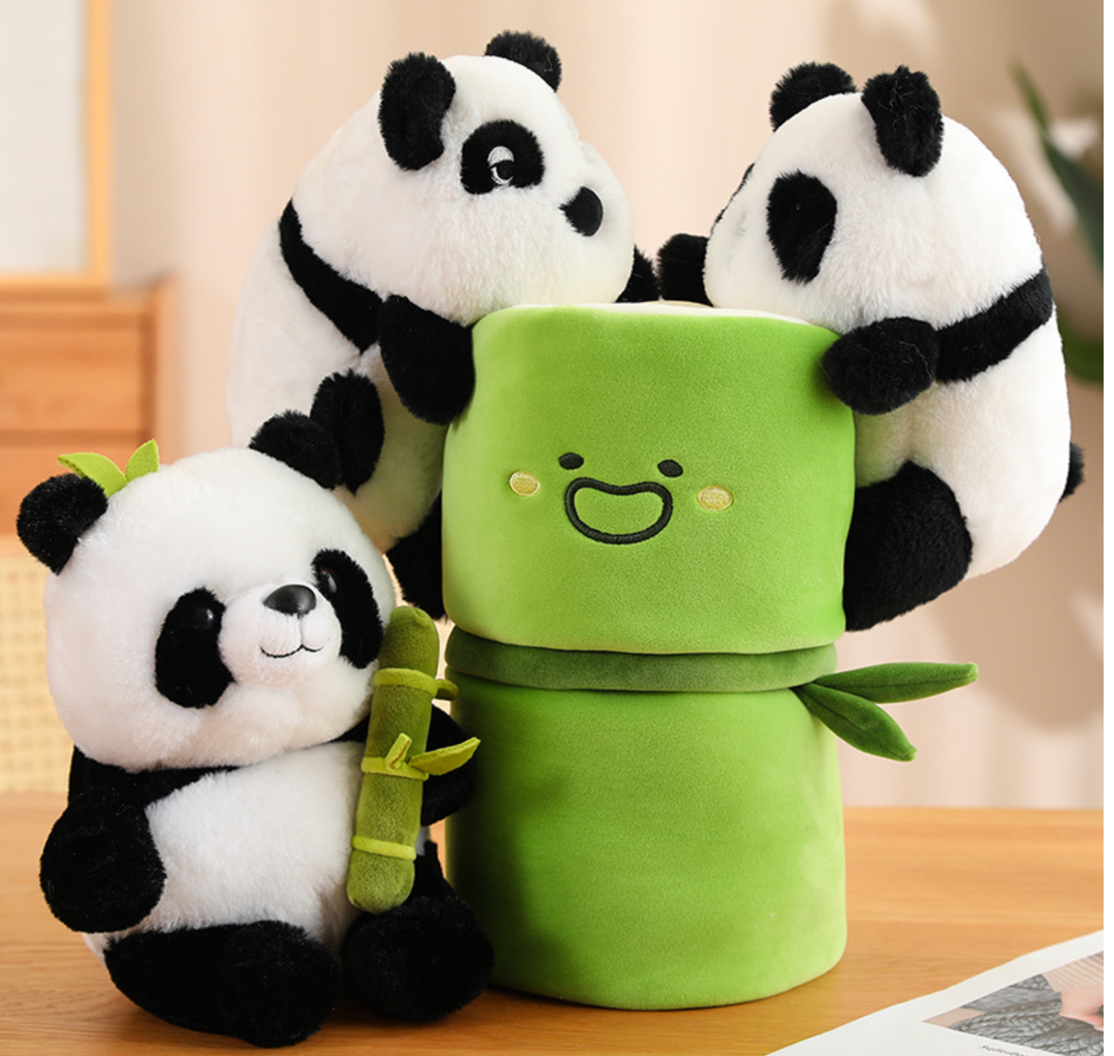 Jobatua.com Panda in Bamboo Plush Toy