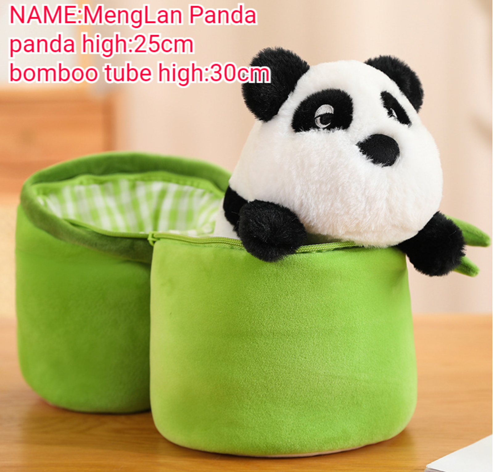 Jobatua.com Panda in Bamboo Plush Toy