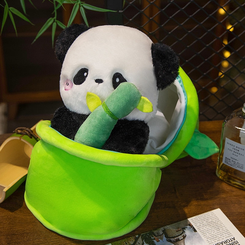 Jobatua.com Panda in Bamboo Plush Toy