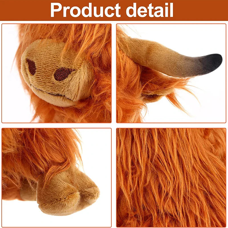 Jobatua.com Highland Cow Plush - Adorable Cuddly Companion