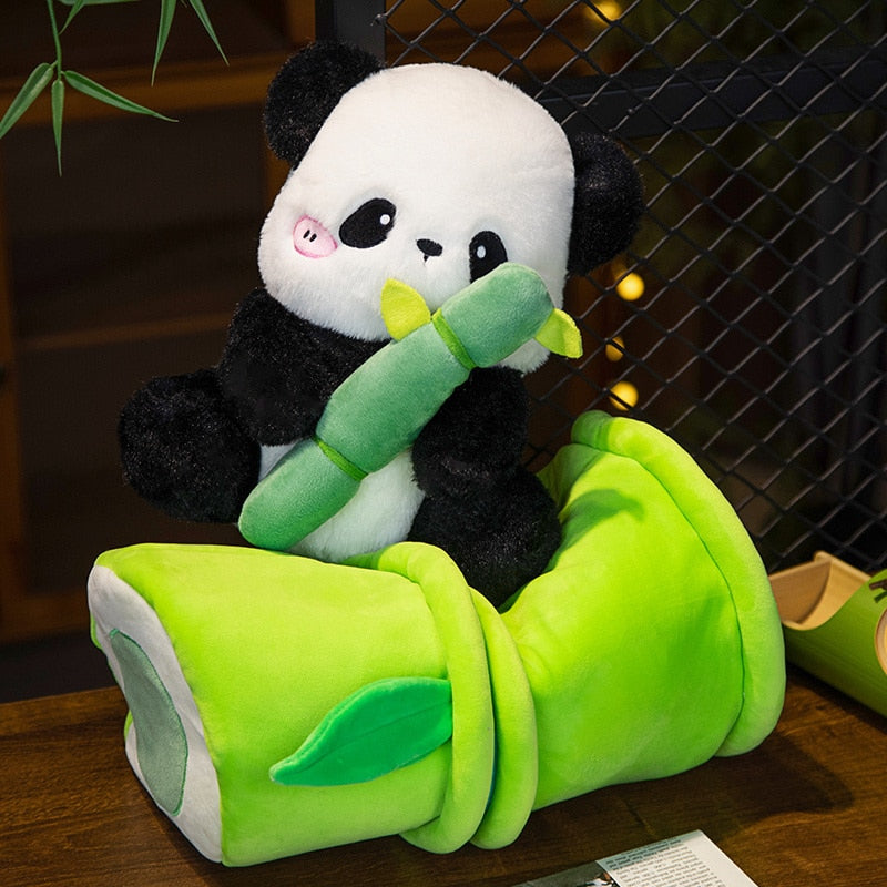 Jobatua.com Panda in Bamboo Plush Toy